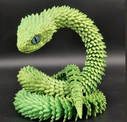 Flexible 3D Printed Snake Toy 60cm Multicolor PLA Fun