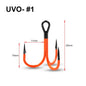 Flame Treble Hook Spinpoler UV Hi-Carbon Steel No 2-0 Fishing Tackle