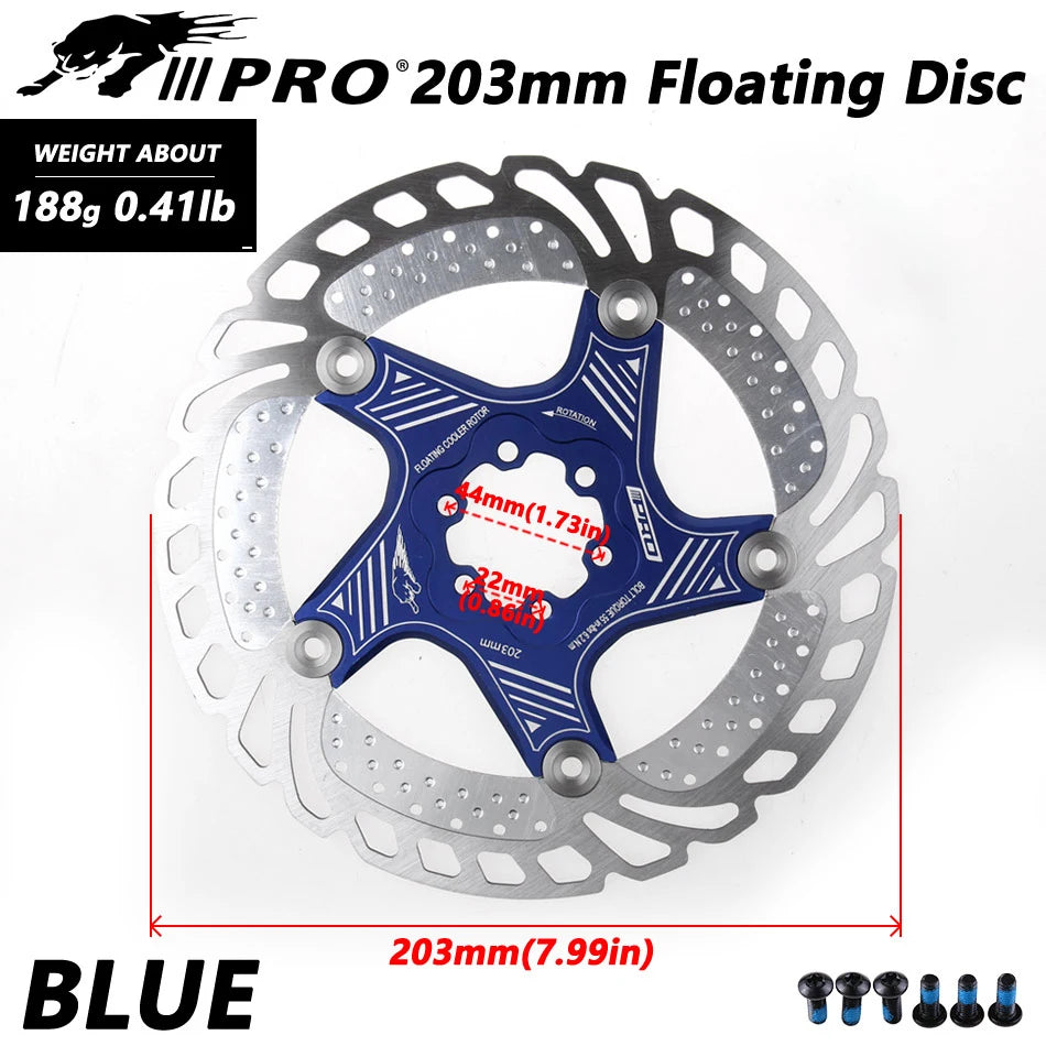 IIIPRO Floating Brake Rotor 160/180/203mm Cooling Disc for MTB DH Downhill Bikes