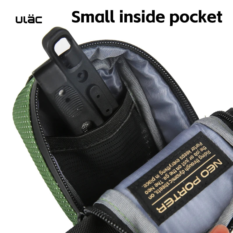 Mini Bike Saddle Bag ULAC 0.5L Waterproof Seatpost Rear Tail Pouch MTB