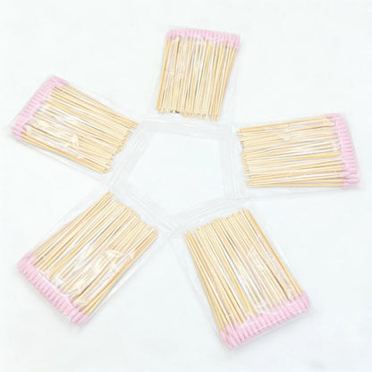 300PCS Cotton Swabs Pointed Tip Wooden Handle Precision Buds