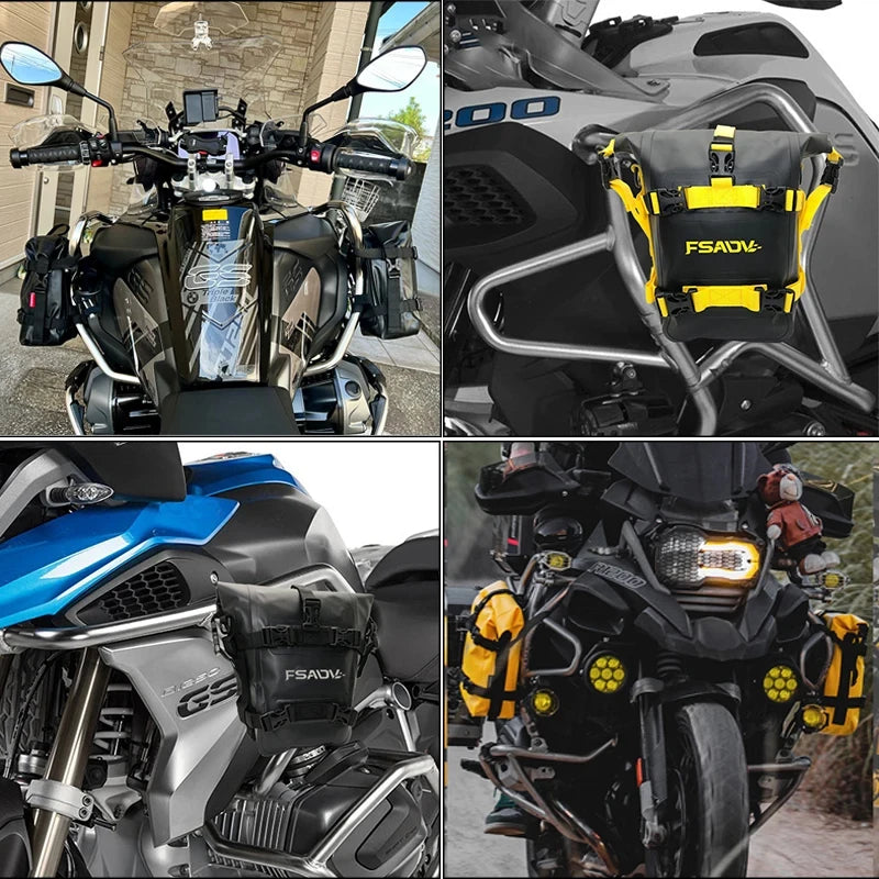 2PCS Universal Motorcycle Frame Crash Bars Waterproof Bag Repair Tool Placement Bag For BMW R1200GS R1250GS For HONDA For Suzuki-EXPROTAS