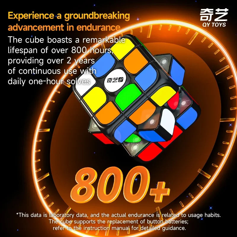 Qiyi Smart 3x3 Speed Cube Magnetic Stickerless Puzzle AI Fidget Toy