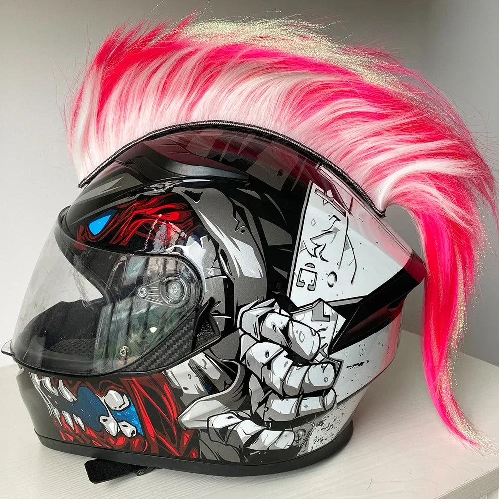 Helmet Wig Motorcycle Decoration Cockscomb Full Face Off Road Stickers