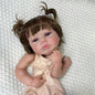 20" Reborn Doll Kit LouLou Awake 3D Painted Skin Blue Eyes Rooted Hair Parts