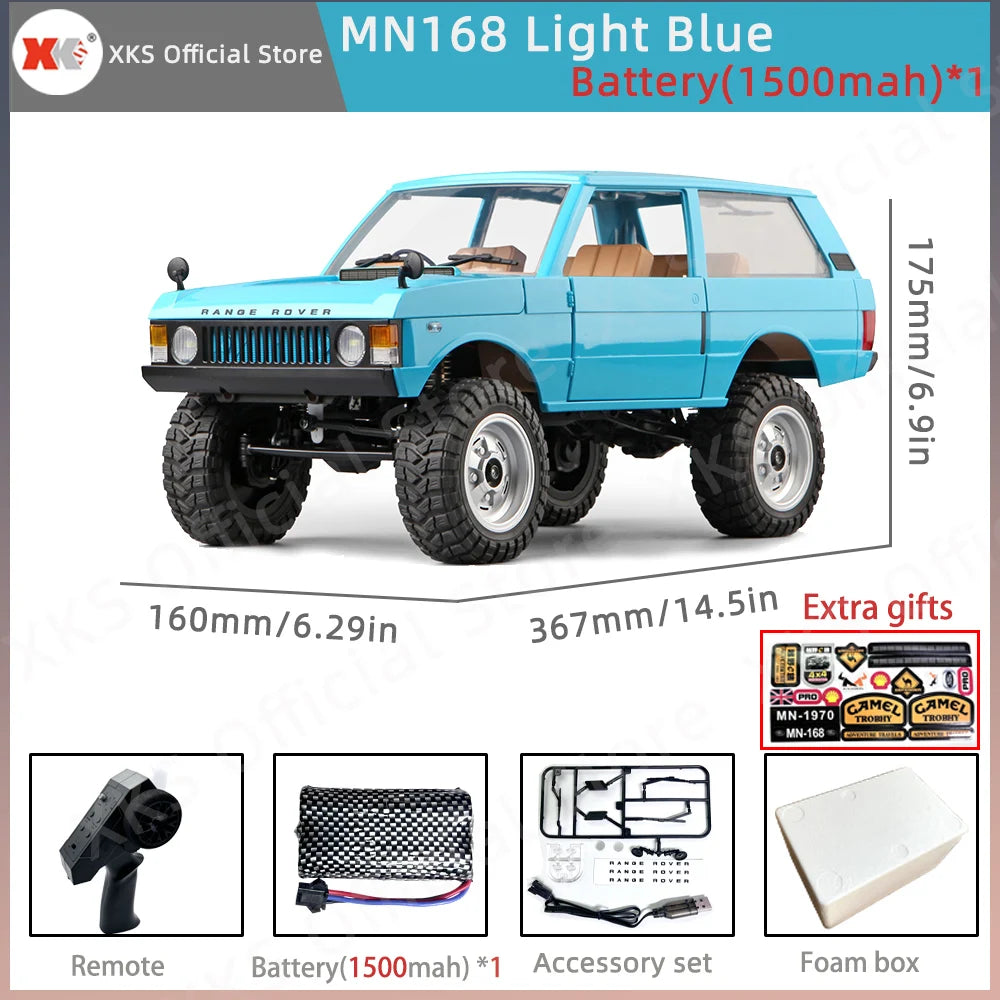 MN168 RC Car 1:12 Full Scale RTR Version MN Model 2.4G 4WD 280 Motor Proportional Off-Road RC Remote Control Car for Boys Gifts-EXPROTAS
