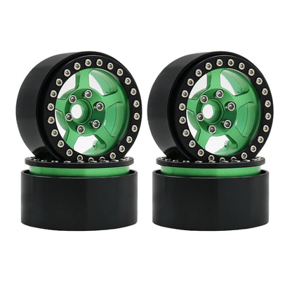 Universal 1/10 RC Crawler 1.9" Beadlock Wheels Aluminum 5-Spoke