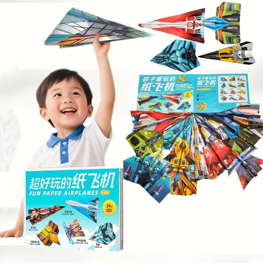 36Pcs Educational Toy DIY Origami Paper Planes Craft for Kids