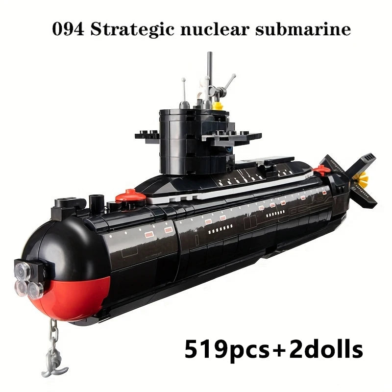 Type 094 Nuclear Submarine Building Blocks Military Brick Model Toy Set