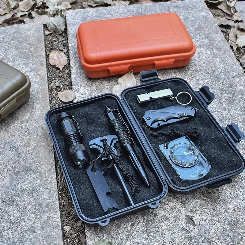Sealed Survival Box Waterproof Plastic Outdoor Camping Storage Container S/L/XXL