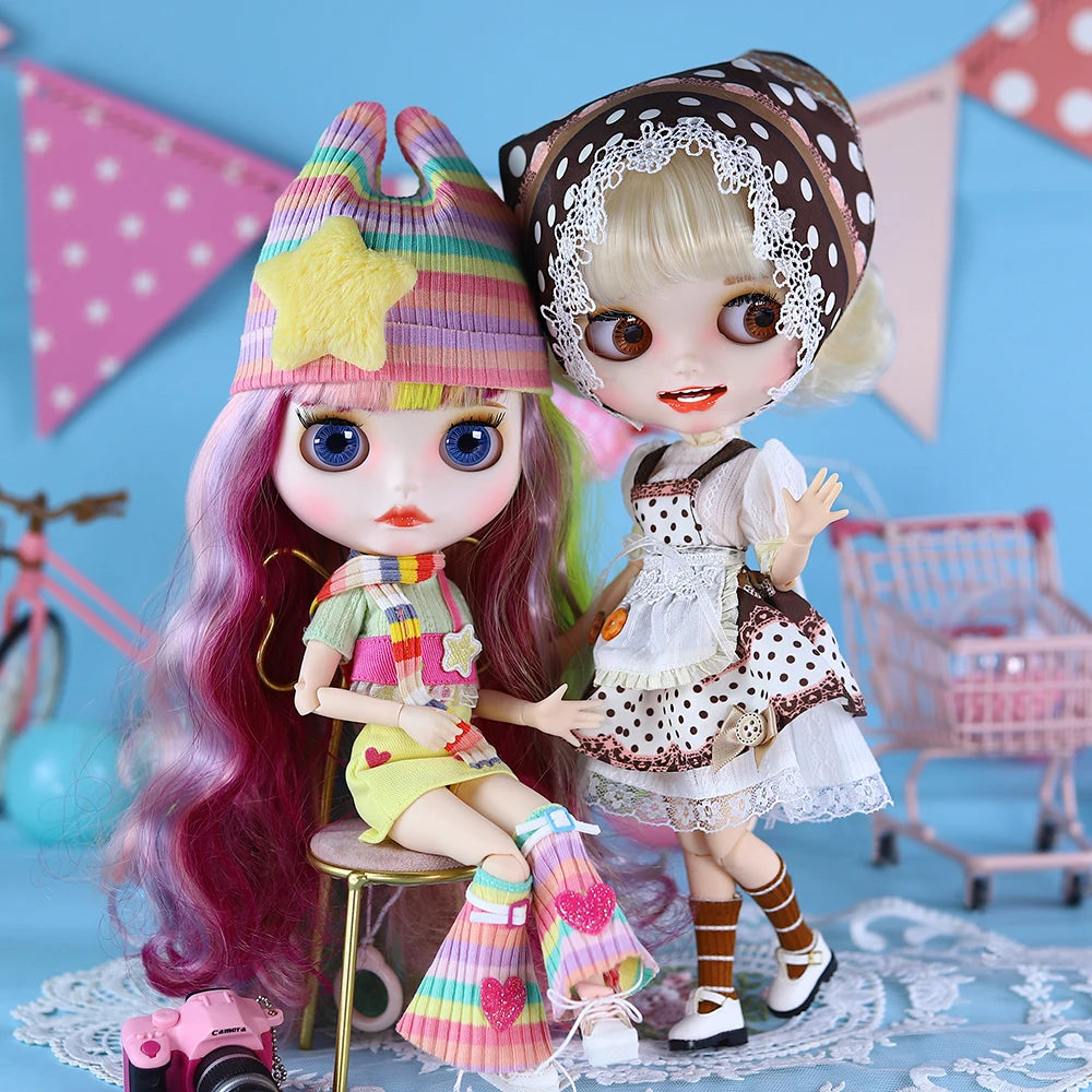 ICY DBS Blythe Doll 1/6 BJD Joint Body 30cm White Skin Dopamine Girl Anime Toy