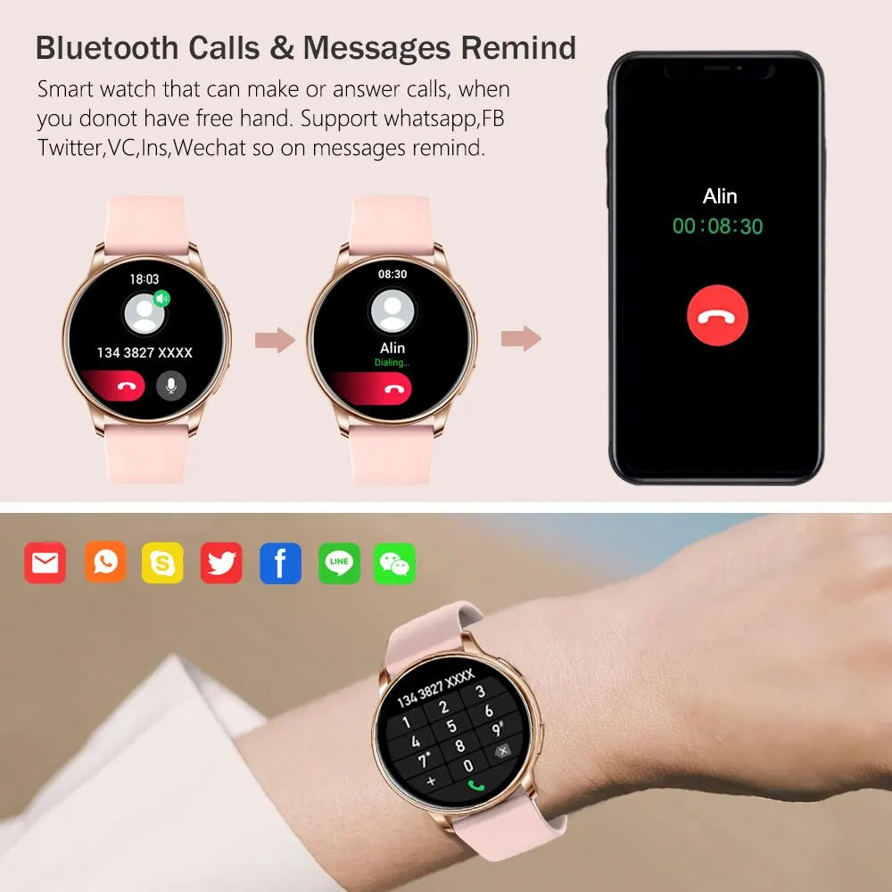 MEVADEN Bluetooth Call Smart Watch Women Custom Dial Watches Men Sports Fitness Tracker Heart Rate Smartwatch For Android IOS-EXPROTAS