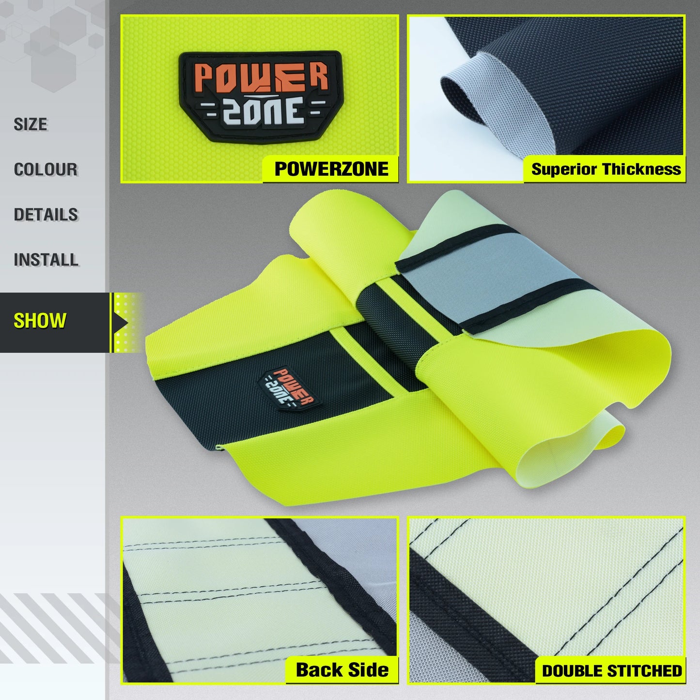 Motorcycle Seat Cover | Waterproof Ribbed Non-Slip Cushion for SXF CRF WR YZF