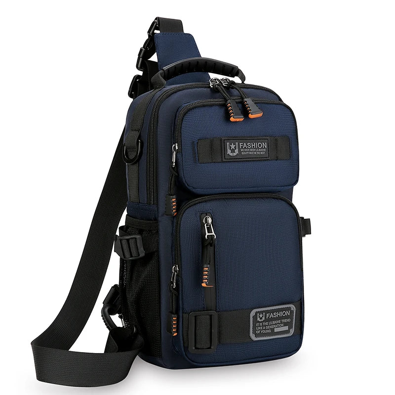 Men's Chest Bag Crossbody Waist Pack Fashion Sling Small Oxford Bag