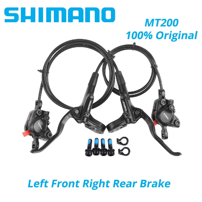 Shimano MT200/MT201 Hydraulic Disc Brake Set 2-Piston with Levers (Rotors Optional)