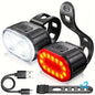 Rechargeable Bike Light Front Rear USB LED Torch Bicycle Lamp Waterproof