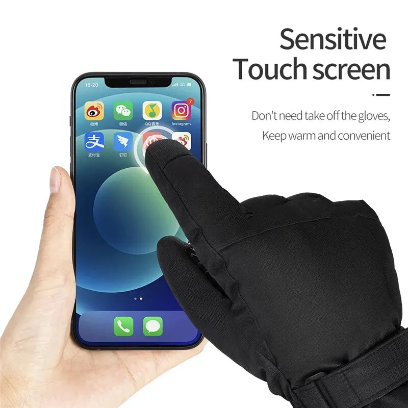 Ski Gloves Winter Waterproof Thermal Warm Touchscreen Cycling Mittens