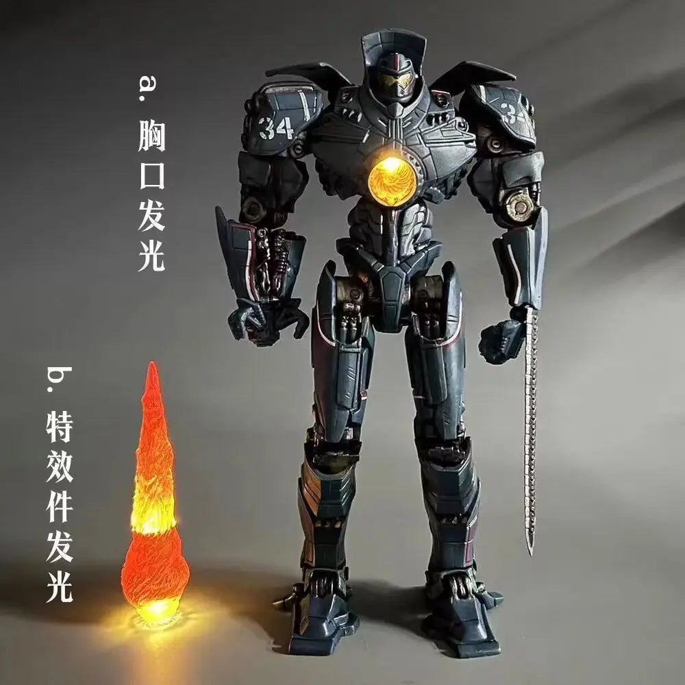 Pacific Rim Deluxe Light Edition Gipsy Danger Action Figure Limited Movable Obsidian Fury Mecha Model Children Birthday Gift-EXPROTAS