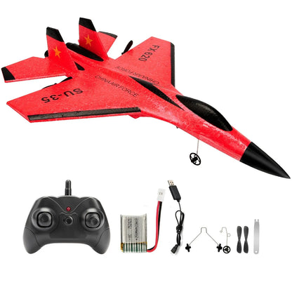 SU35 RC Plane FX620 FX820 2.4G Remote Control Flying Model Glider Airplane With LED Lights Aircraft Foam Toys For Children Gifts-EXPROTAS