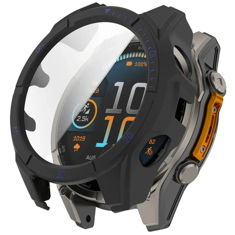 Screen Protector Case for Garmin Fenix 8 43mm 51mm 47mm Tempered Glass Bumper