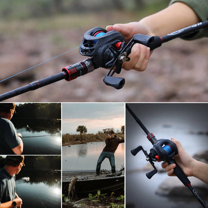 Baitcasting Fishing Reel 7.2:1 Magnetic Brake 8kg Drag Sougayilang Aluminium Spool