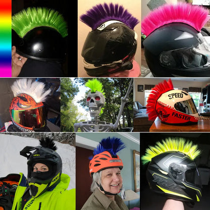 Helmet Wig Synthetic Cockscomb Decoration for Motocross Full Face Helmet