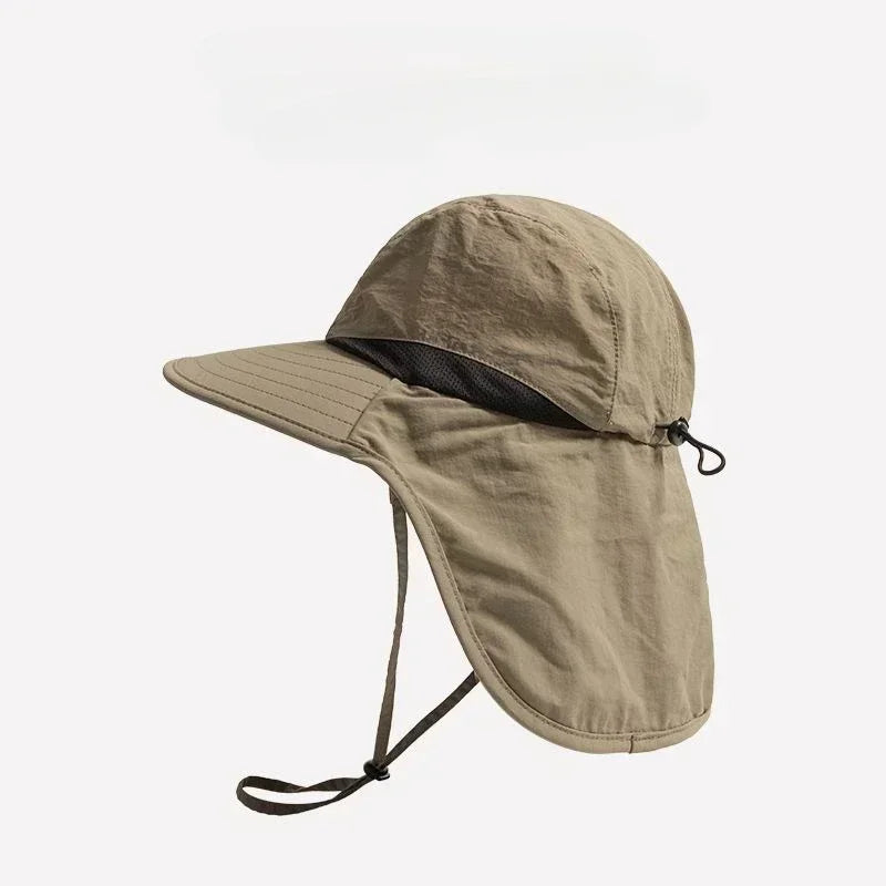 Neck Protection Wide Brim Bucket Hat UV Fishing Hiking Cap Unisex
