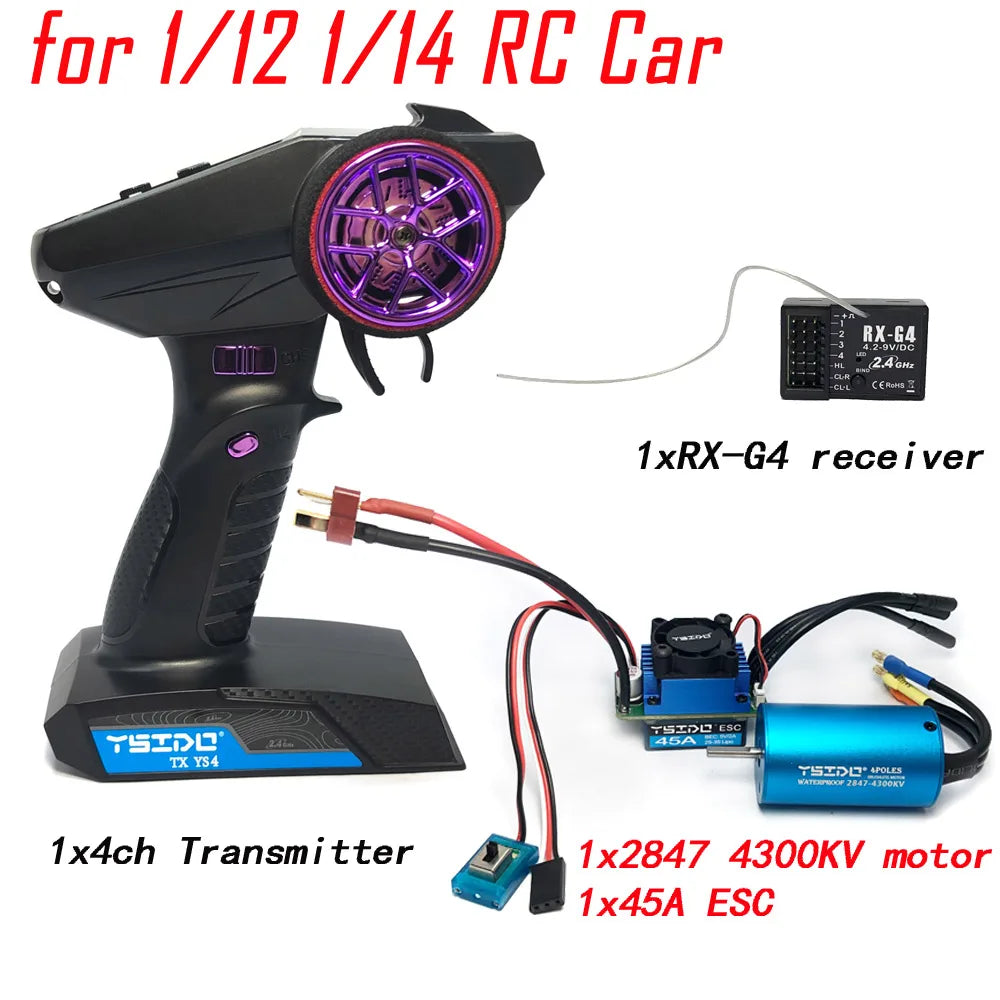 RC Motor ESC Brushless Combo for 1/10 1/8 Car Waterproof Parts