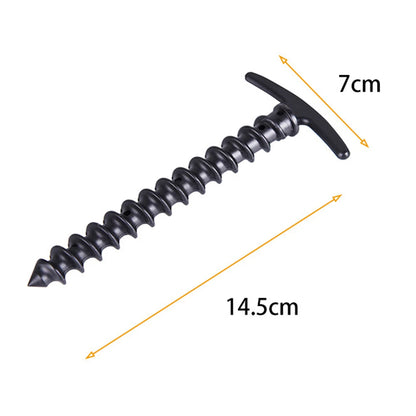 10PCS Camping Tent Stakes Screw Pegs Ground Anchors Windproof Accessories