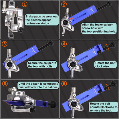 Bike Brake Caliper Piston Reset Tool for SRAM SHIMANO 2/4 Piston Press