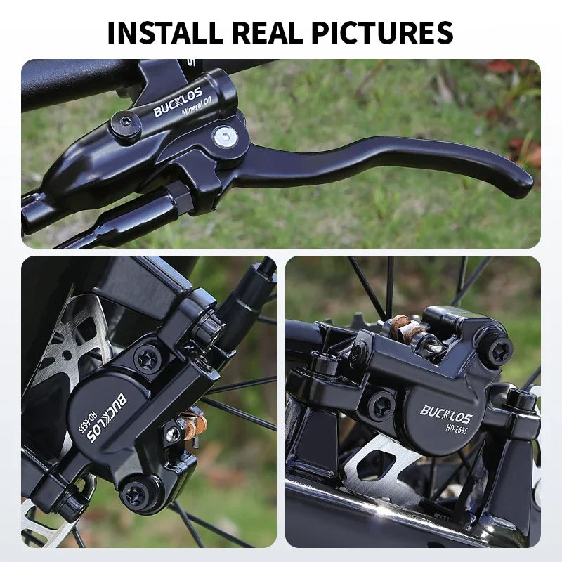 Hydraulic Disc Brake Set for E-Bike 160mm Rotors Power Control 1100mm 1800mm