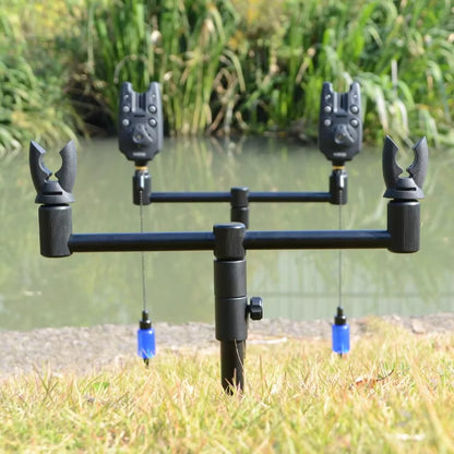 Hirisi Carp Fishing Bite Alarm Swinger Set Rod Pod Bank Stick Tackle Kit