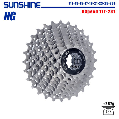 SUNSHINE Road Bike Cassette for Shimano HG 8–12 Speed Multiple Ratios - EXPROTAS