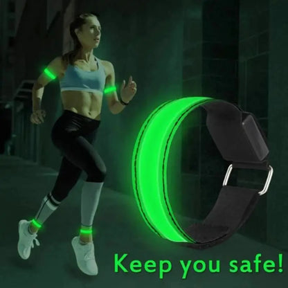 Night Running Armband LED Light USB Rechargeable Safety for Cycling Runners