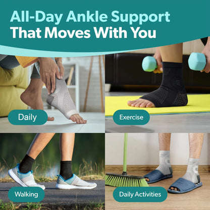 1 Pair Ankle Compression Socks Arch Support Open Toe Foot Sleeves