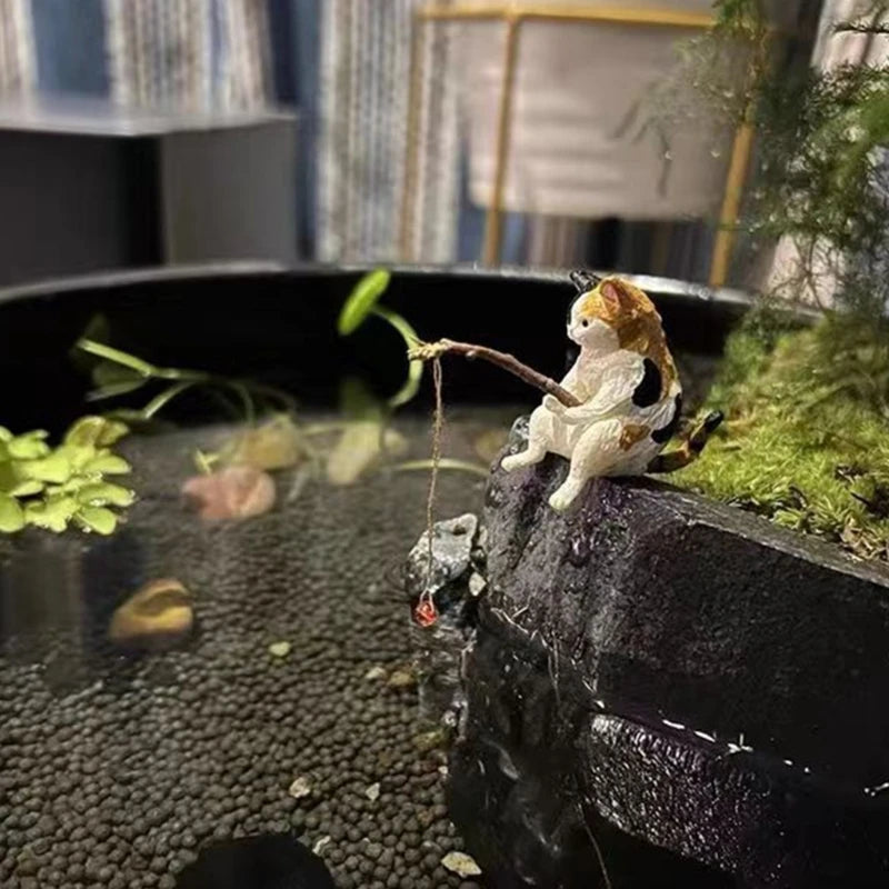 Fishing Ornament Aquarium Decoration Cartoon Landscaping Accessories
