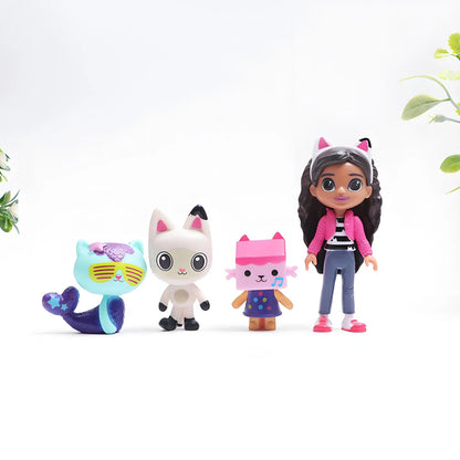 13Pcs Gabby Dollhouse Toy Smiling Car Anime Figure Cat Hug Dolls