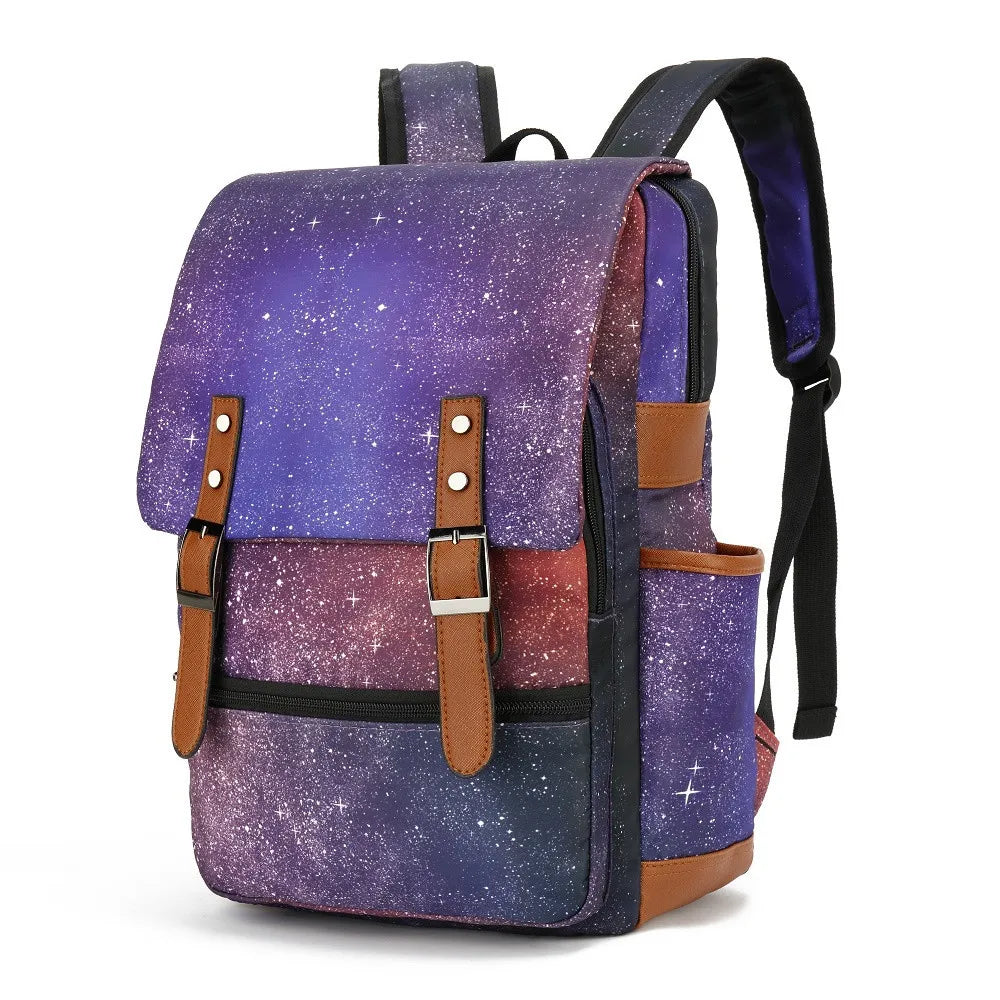 Vintage Oxford Laptop Backpack Waterproof 16" School Travel Bag Unisex Large