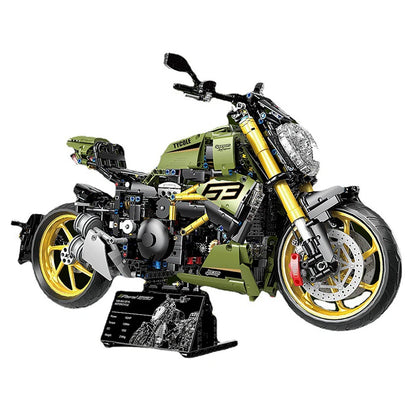 High Tech 1:5 Motorcycle City Sports Rapid Racing Motorbike Locomotive Moc Modular Brick Model Building Block Boy Gift Toy T4021-EXPROTAS
