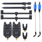 Hirisi Carp Fishing Bite Alarm Swinger Set Rod Pod Bank Stick Tackle Kit