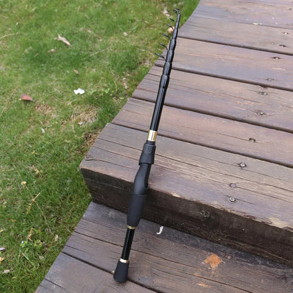Telescopic Fishing Rod 1.8-2.4m Carbon Fiber Portable Spinning Pole