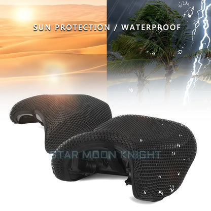 3D Mesh Breathable Anti-Slip Seat Cover Waterproof Cushion for BMW R1200GS R1250GS