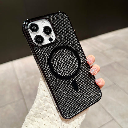 Diamond MagSafe Case for iPhone 11-17 Air Pro Max Plus Electroplate Cover