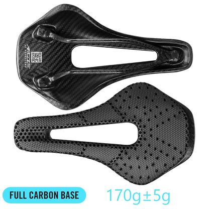RYET 3D Printed Carbon Saddle Ultralight Hollow Breathable for MTB Gravel Road