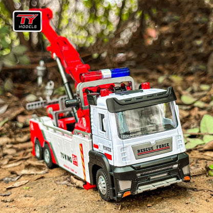 1:32 Toys Double Hook Car Model Diecast Engineering Truck for Kids