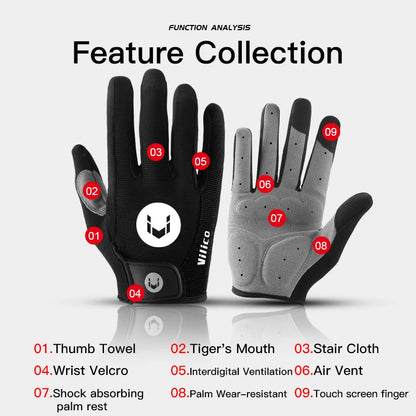 Full Finger MTB Bike Cycling Gloves for Men Women Sports Fitness