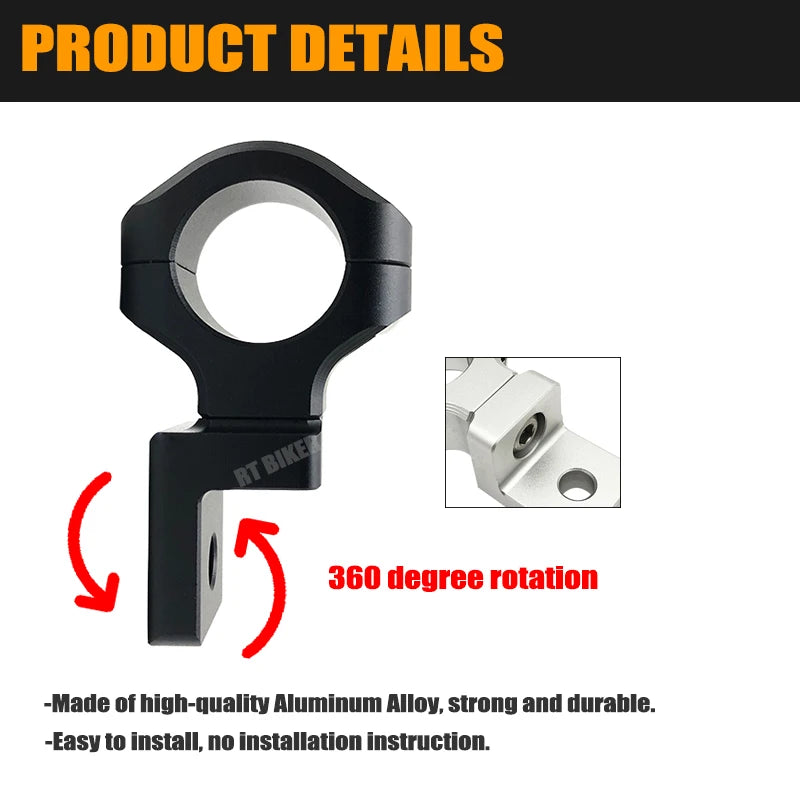 1PC Motorcycle LED Headlight Bracket Mount Clamp 22mm 25mm Fork Tubes Motorcycle Headlight Bracket For BMW For HONDA For Yamaha-EXPROTAS