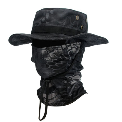 2Pcs Fishing Hat Sun Wide Brim UV Protection Outdoor Cap with Neck Flap
