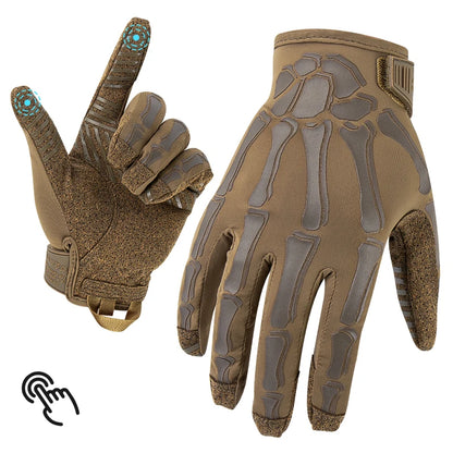 Tactical Full Finger Screen Motorcycle Gloves Outdoor Breathable Knuckle
