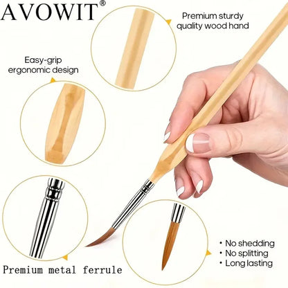 11pcs Detail Brush Set Micro Fine Art Brushes for Painting Miniature Models
